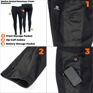 Fieldsheer Mobile Warming 7.4V Women's Merino Baselayer Heated Pant