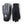 Five-finger ski gloves by Hestra, one gray gradient with a logo, the other solid black with wrist straps.