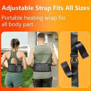 UTK Cordless Far Infrared Heating Pad, Wireless Heating Belt for Waist, Lumbar, Abdomen - Black