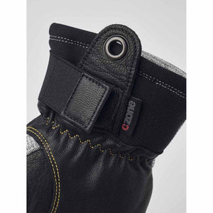 Hestra Unisex Couloir 5-Finger Ski Gloves (Black/White, 10)