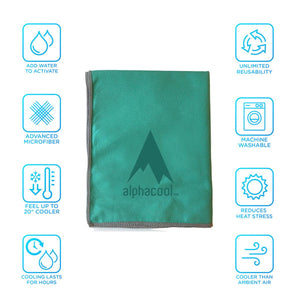 AlphaCool Microfiber Instant Cooling Towels (2-Pack)