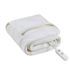 Serta Heated Fleece to Sherpa Throw - 50"Wx60"L