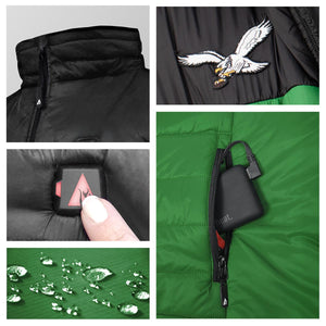 ActionHeat Philadelphia Eagles 5V Men's Colorblock Puffer Battery Heated Vest