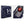 Navy blue duffle bag by Under Armour, with white logo, silver keys, and an open view revealing a red basketball.