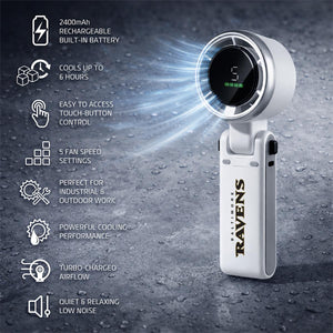 AlphaCool Baltimore Ravens Rechargeable Handheld Fan