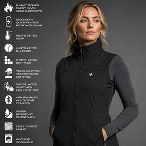 ActionHeat Pro Series+ Bluetooth Women's Softshell Heated Vest