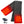 Gray heated fleece scarf by ActionHeat, with glowing red heating elements in pockets, a power bank, and USB cable.