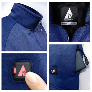 ActionHeat 5V Men's 1/2 Zip Pullover Battery Heated Shirt