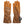 Brown leather men's heated dress glove by ActionHeat, with outlined heating elements, a button strap, and a power bank in a cuff pocket.