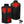 Black insulated men's puffer heated vest by ActionHeat, showing front and back heating zones with dimensions, and a power bank.