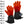 Black and red Men's Premium heated gloves by ActionHeat with glowing orange internal heating elements and a visible connected power bank.