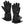 Black men's premium heated gloves by ActionHeat, featuring textured palms, a visible heat button, and a battery pack in the wrist pocket.