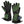 Green and black men's heated gloves by ActionHeat, showing palm and back views with a power button and visible battery pack.