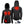 Black Women's Waterproof Heated Rain Jacket by ActionHeat, with front and back views highlighting heat zones and included power bank.