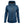 Blue women's waterproof heated rain jacket by ActionHeat with black full-zip closure, chest pocket, and logo.