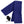Blue AA battery-powered heated fleece scarf by ActionHeat, unfolded, with a visible detachable battery pack.