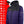 Men's black and purple colorblock puffer battery heated jacket by ActionHeat, featuring Baltimore Ravens logos and a visible power bank.