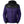 Men's purple and black colorblock puffer jacket by ActionHeat, with a Baltimore Ravens logo, partial RAVENS text, black hood, and thumbholes.