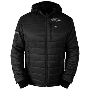 ActionHeat Baltimore Ravens 5V Men's Puffer Battery Heated Jacket