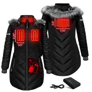 ActionHeat Buffalo Bills 5V Women's Long Puffer Battery Heated Jacket