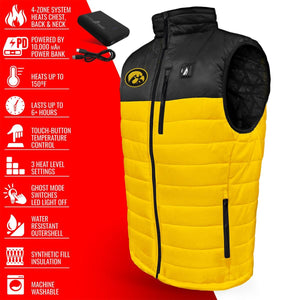 ActionHeat Iowa Hawkeyes 5V Men's Colorblock Puffer Battery Heated Vest