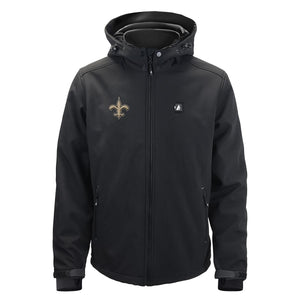 ActionHeat New Orleans Saints 5V Men's Softshell Battery Heated Jacket