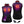 Black and purple quilted women's heated vest by Aheata, with visible orange heating elements, power bank, and charger.