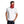 Rust red cooling neck gaiter by AlphaCool, with a white logo, worn by a man in a white v-neck t-shirt.