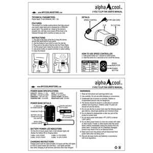 AlphaCool Portable Clip On Belt Fan