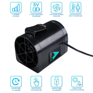 AlphaCool Portable Clip On Belt Fan
