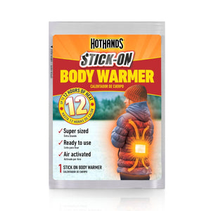 Hothands 12 Hour Supersize Body Warmer with Adhesive - 40 Pack Case