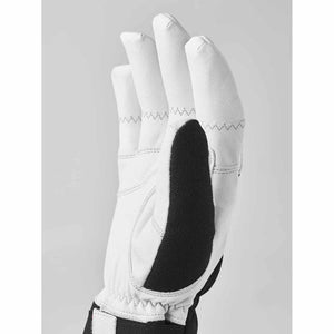 Hestra Unisex Couloir 5-Finger Ski Gloves (Black/White, 10)