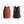Burnt orange daypack by Bellroy with a minimalist front and a dark mesh back panel, shown from front and back.