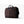 Dark brown fabric work bag by Bellroy with blue handles, a shoulder strap, and a front pocket label.