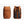 Rust brown fabric backpack by Bellroy, displayed in front and back views with padded shoulder straps.