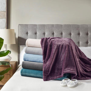 Serta Heated Plush Blanket - Queen
