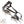 Silver Serac Strap Crampons by Black Diamond, with black adjustable straps and an S Strap diagram.