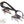 Silver strap crampons by Black Diamond with black webbing, orange accents, and an attachment diagram.