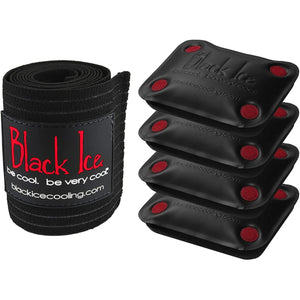 Black Ice CoolTherapy System - STX Sports Injury Relief 80" Wrap Large Knee (4 Pack)