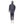 Dark blue full body cooling system with a black backpack by CompCooler, worn by a mannequin with a belt.