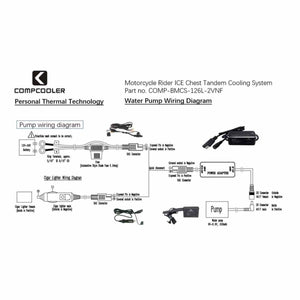 CompCooler Motorcycle Rider Solo System with Seat Cooling Pad 12V Flow Control Mode