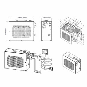 CompCooler Motorcycle Riders Chiller Cooling System 12V DC Operated 200W Cooling Capacity