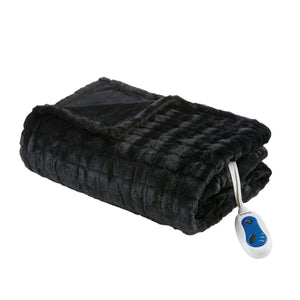 Beautyrest Heated Zuri Oversized Faux Fur Throw - 50"Wx70"L