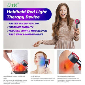 UTK High Power 24 LED Red Light Therapy Device with 470/660/850/940nm Wavelength