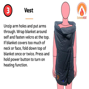 ExtremeHEAT Heated Blanket/Poncho without Battery