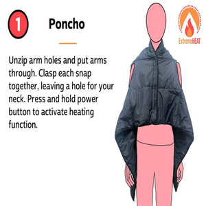 ExtremeHEAT Heated Blanket/Poncho without Battery