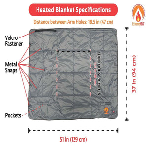 ExtremeHEAT Heated Blanket/Poncho without Battery