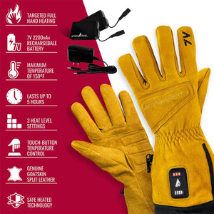 ActionHeat 7V Rugged Leather Heated Work Gloves