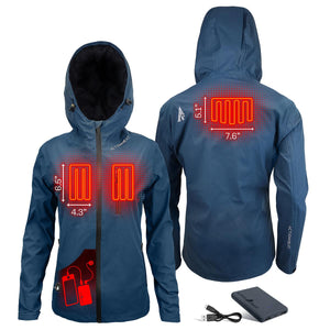 ActionHeat 5V Women's Waterproof Heated Rain Jacket