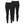 Black women's baselayer heated pant by Mobile Warming, with high waist, contrast stitching, and small logo on the hip, one front and one partial back view.